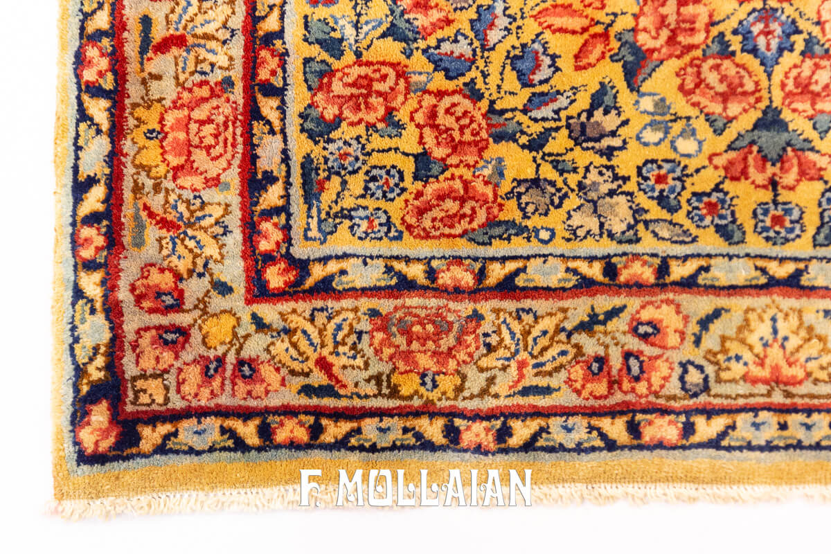 Antique Kerman Rug Gold Field Color n°:40519880